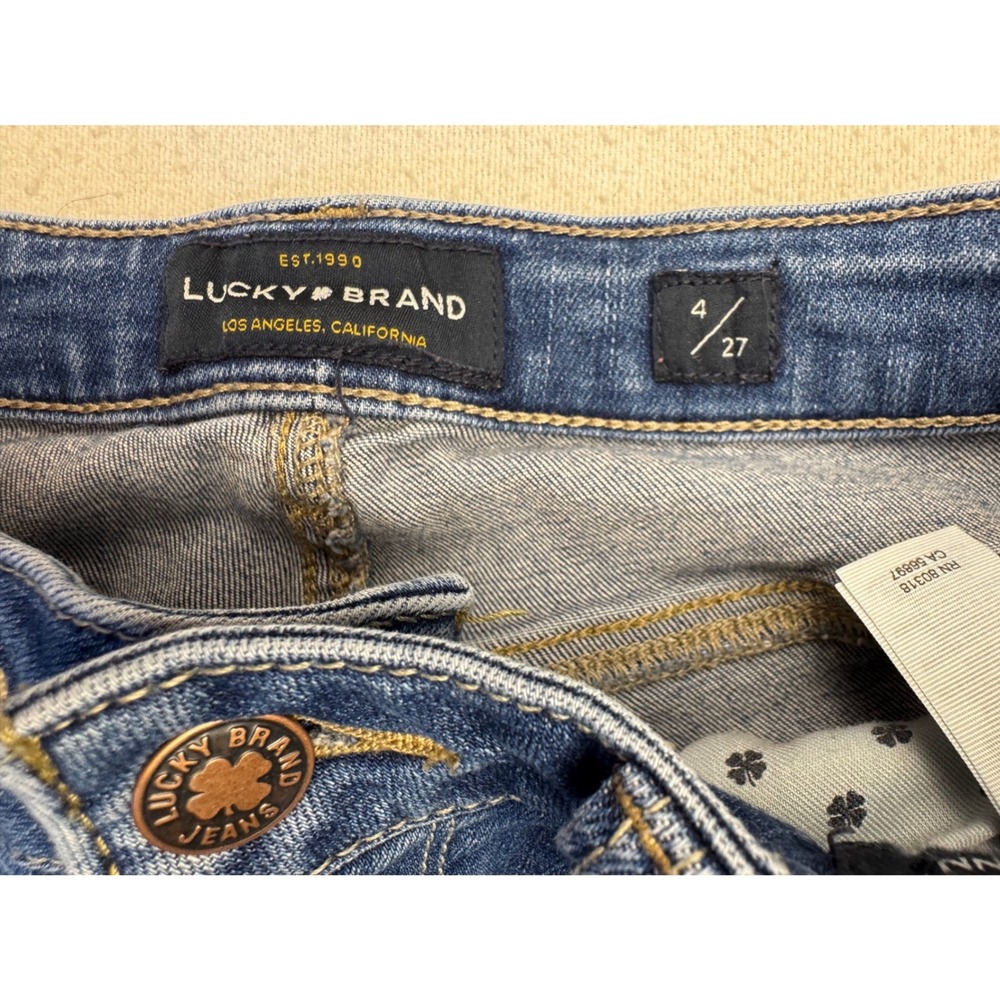 Lucky Brand Sasha Super Skinny Jeans Womens 4/27 Blue Mid Rise Denim - Picture 3 of 13